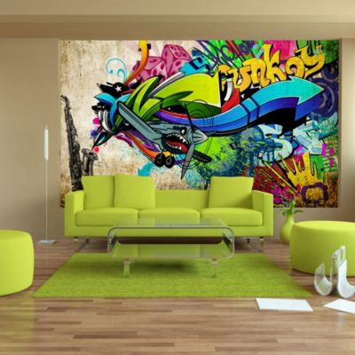 Papier peint intissé panoramique street art funky - graffiti 400x280 cm