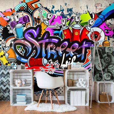 Papier peint intissé panoramique street art street game 150x105 cm