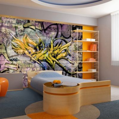 Papier peint intissé panoramique street art stunning graffiti 350x245 cm