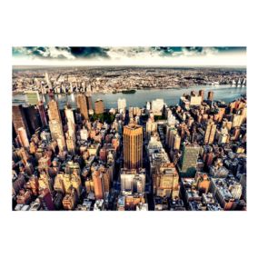 Papier peint intissé panoramique ville et architecture bird's eye view of new york 250x175 cm