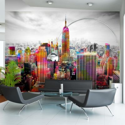 Papier peint intissé panoramique ville et architecture colors of new york city ii 300x210 cm