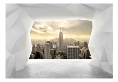 Papier peint intissé panoramique ville et architecture disharmony of worlds 350x245 cm