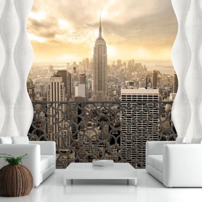 Papier peint intissé panoramique ville et architecture light of new york 300x210 cm