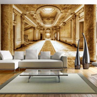 Papier peint intissé panoramique ville et architecture mystère de marbre 400x280 cm