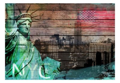 Papier peint intissé panoramique ville et architecture nyc symbols 100x70 cm