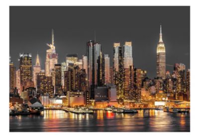 Papier peint intissé panoramique ville et architecture nyc: twilight 350x245 cm