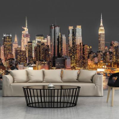 Papier peint intissé panoramique ville et architecture nyc: twilight 350x245 cm
