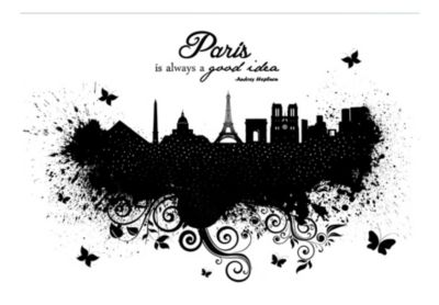 Papier peint intissé panoramique ville et architecture paris is always a good idea 400x280 cm