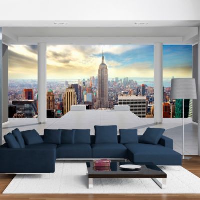 Papier peint intissé panoramique ville et architecture réveil 250x175 cm