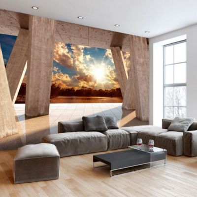 Papier peint intissé panoramique ville et architecture sunny promenade 350x245 cm