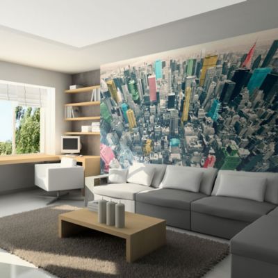 Papier peint intissé panoramique ville et architecture un peu de couleur à new york 200x154 cm