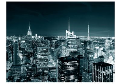 Papier peint intissé panoramique ville et architecture vie nocturne à new york 400x309 cm
