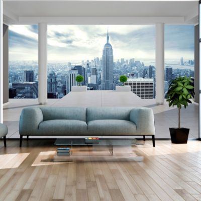Papier peint intissé panoramique ville et architecture ville froide 350x245 cm