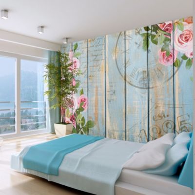 Papier peint intissé panoramique vintage et retro vintage garden 150x105 cm