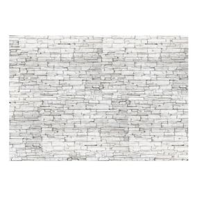 Papier peint intissé panoramique white brick 200x140 cm