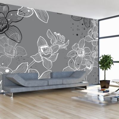 Papier peint intissé panoramique winter flora 200x154 cm