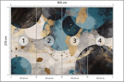 Papier Peint Intissé Photo ABSTRACTION Moderne Motif Pour Chambre 405cm x 270cm