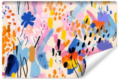 Papier Peint Intissé Photo ABSTRACTION Motifs Colorés Pour Chambre Enfants 90cm x 60cm