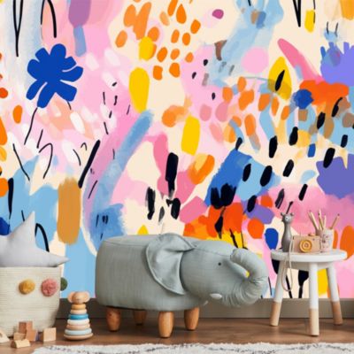 Papier Peint Intissé Photo ABSTRACTION Motifs Colorés Pour Chambre Enfants 90cm x 60cm