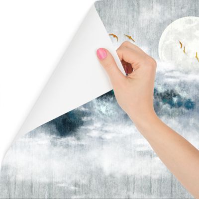 Papier Peint Intissé Photo ABSTRAKTION Lune Béton Pour Chambre 360cm x 240cm