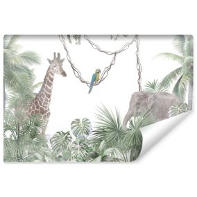 Papier Peint Intissé Photo ANIMAUX Forêt Tropicale Pour Chambre Enfants 135cm x 90cm