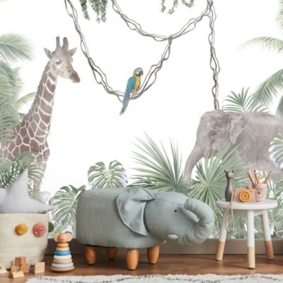 Papier Peint Intissé Photo ANIMAUX Forêt Tropicale Pour Chambre Enfants 180cm x 120cm
