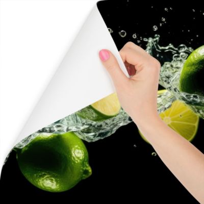 Papier Peint Intissé Photo CITRONS Verts Fruit Eau 3D Pour Chambre 360cm x 240cm