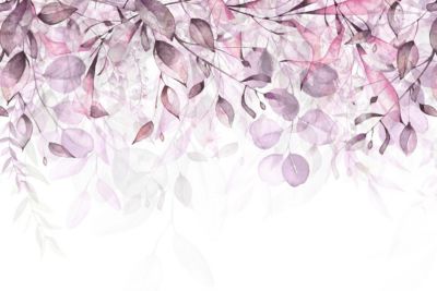 Papier Peint Intissé Photo FEUILLES D'Aquarelle Pour Salon 180cm x 120cm
