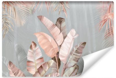 Papier Peint Intissé Photo FEUILLES Plantes Exotiques Pour Chambre 368cm x 254cm