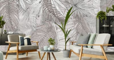 Papier Peint Intissé Photo FEUILLES Plantes Tropicale Pour Salon 400cm x 280cm