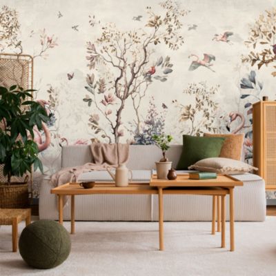 Papier Peint Intissé Photo FLAMANTS Style Rétro Pour Chambre 180cm x 120cm