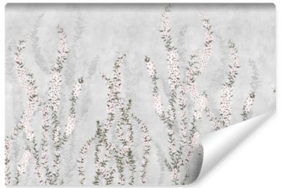 Papier Peint Intissé Photo FLEURS Béton Abstraction Pour Chambre 405cm x 270cm