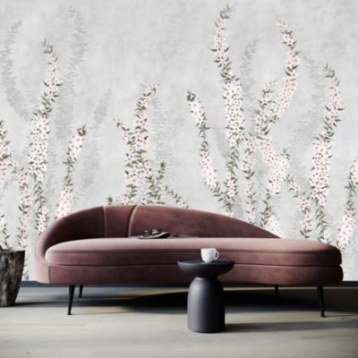 Papier Peint Intissé Photo FLEURS Béton Abstraction Pour Chambre 405cm x 270cm