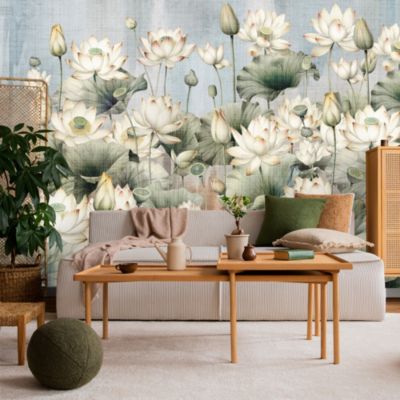 Papier Peint Intissé Photo FLEURS Feuilles Vintage Pour Chambre 180cm x 120cm
