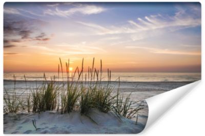 Papier Peint Intissé Photo MER Plage Coucher De Soleil Pour Chambre 300cm x 210cm