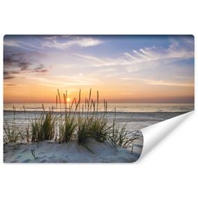 Papier Peint Intissé Photo MER Plage Coucher De Soleil Pour Chambre 315cm x 210cm