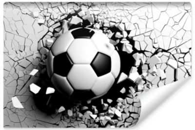 Papier Peint Intissé Photo Mural Pour Chambre D'Adolescent FOOTBALL Abstraction 3D 180cm x 120cm