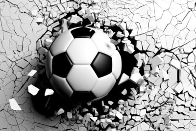 Papier Peint Intissé Photo Mural Pour Chambre D'Adolescent FOOTBALL Abstraction 3D 180cm x 120cm