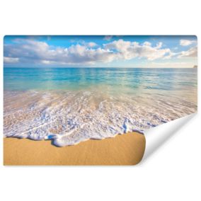 Papier Peint Intissé Photo Mural Pour Salon MER Plage Nuages Nature Paysage 3D 270cm x 180cm