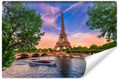 Papier Peint Intissé Photo Mural TOUR EIFFEL Paris Architecture Panorama 3D 90cm x 60cm