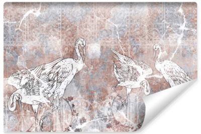 Papier Peint Intissé Photo OISEAUX Ornements Vintage 460cm x 300cm