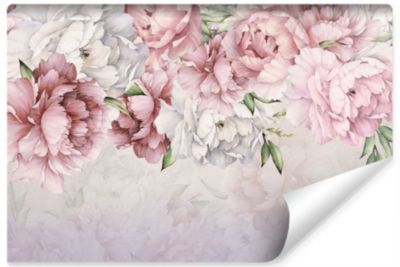 Papier Peint Intissé Photo PIVOINES Fleurs Feuilles Plantes Nature Pour Chambre 368cm x 254cm