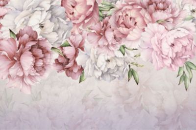 Papier Peint Intissé Photo PIVOINES Fleurs Feuilles Plantes Nature Pour Chambre 368cm x 254cm