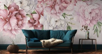 Papier Peint Intissé Photo PIVOINES Fleurs Feuilles Plantes Nature Pour Chambre 368cm x 254cm