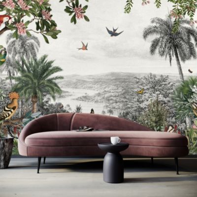Papier Peint Intissé Photo PLANTES Oiseaux Paysage 3D Pour Salon 405cm x 270cm