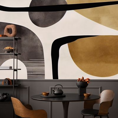 Papier Peint Intissé Photo Pour Chambre ABSTRACTION Motif Rétro 405cm x 270cm