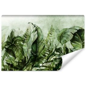 Papier Peint Intissé Photo Pour Chambre FEUILLES DE PALMIER Plantes Exotiques 270cm x 180cm