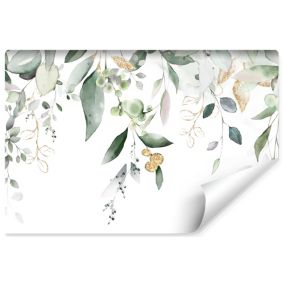 Papier Peint Intissé Photo Pour Chambre FEUILLES Eucalyptus Nature 135cm x 90cm