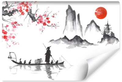 Papier Peint Intissé Photo Pour La Chambre PAYSAGE Japon 368cm x 254cm
