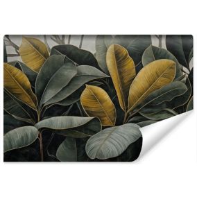 Papier Peint Intissé Photo Pour Salon FEUILLES Tropicales Plantes 360cm x 240cm